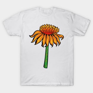 Flame Coneflower  Indigenous WAWEZHI CANADA T-Shirt